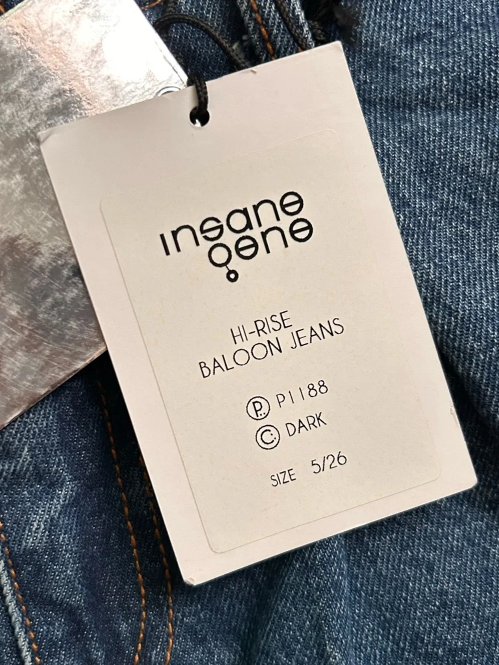 NWT Insane Gene High Rise Balloon Jeans Dark Wash Sz 5